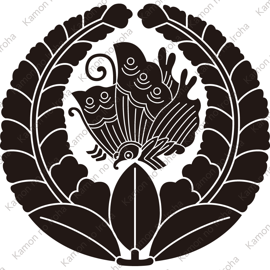 上り藤に揚羽蝶紋