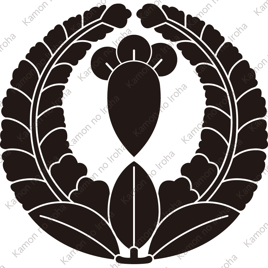 上り藤に一つ丁子紋