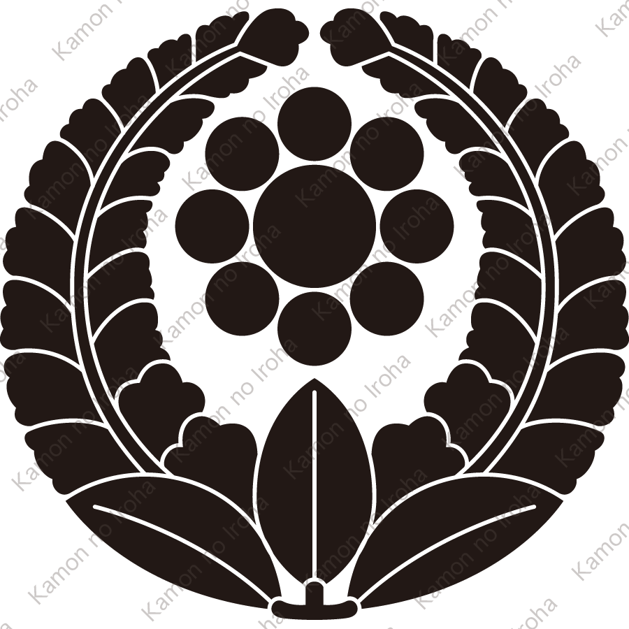 上り藤に九曜紋