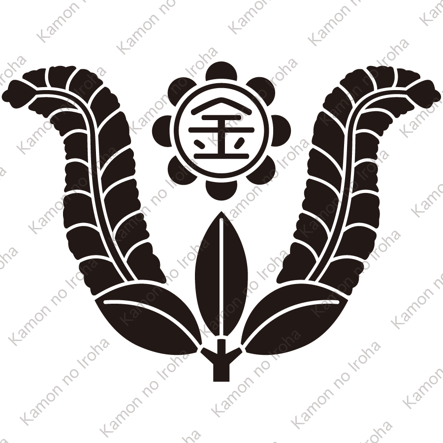 上り藤に八浪輪に丸金紋