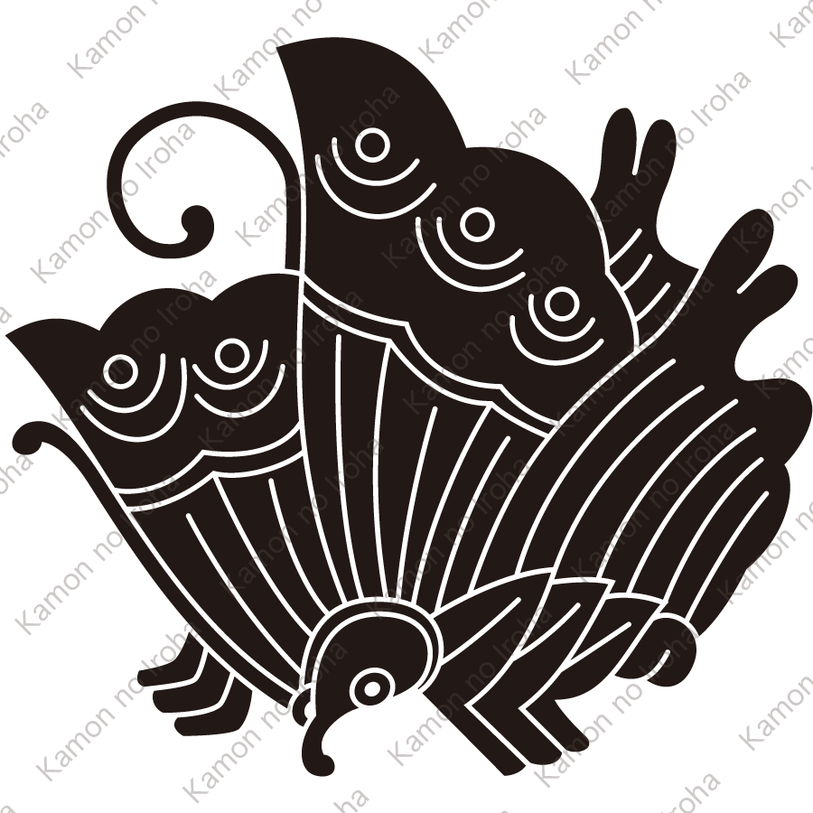 備前岡山藩池田氏の定紋、常陸麻生藩新庄氏の替紋、備中新見藩関氏の替紋、旗本小栗氏、旗本大島氏、旗本小佐手氏、旗本鎌田氏、旗本大草氏、旗本多田氏、旗本久留氏、旗本志村氏、旗本本目氏、旗本山高氏、旗本野村氏、公家西洞院家、旗本関氏、旗本佐野氏、旗本柘植氏、旗本中根氏、旗本武蔵氏