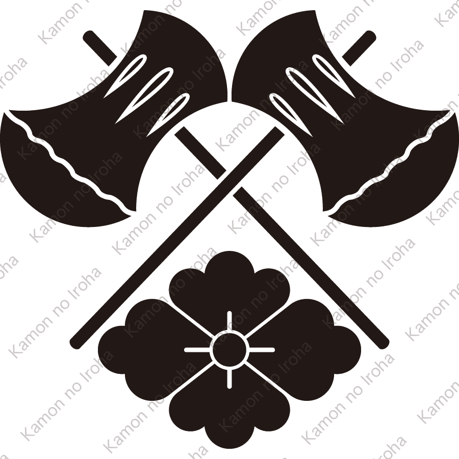 違い鉞に花菱紋