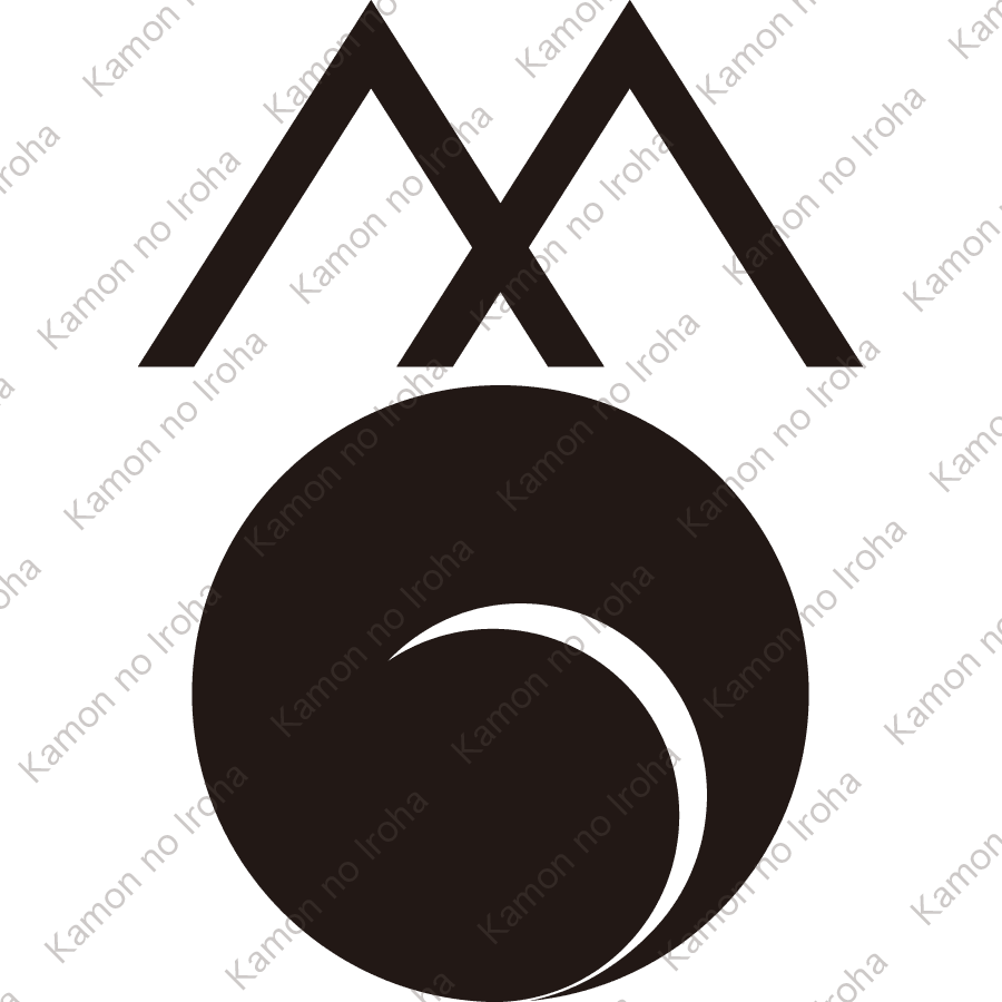 違い山形に右一つ巴紋