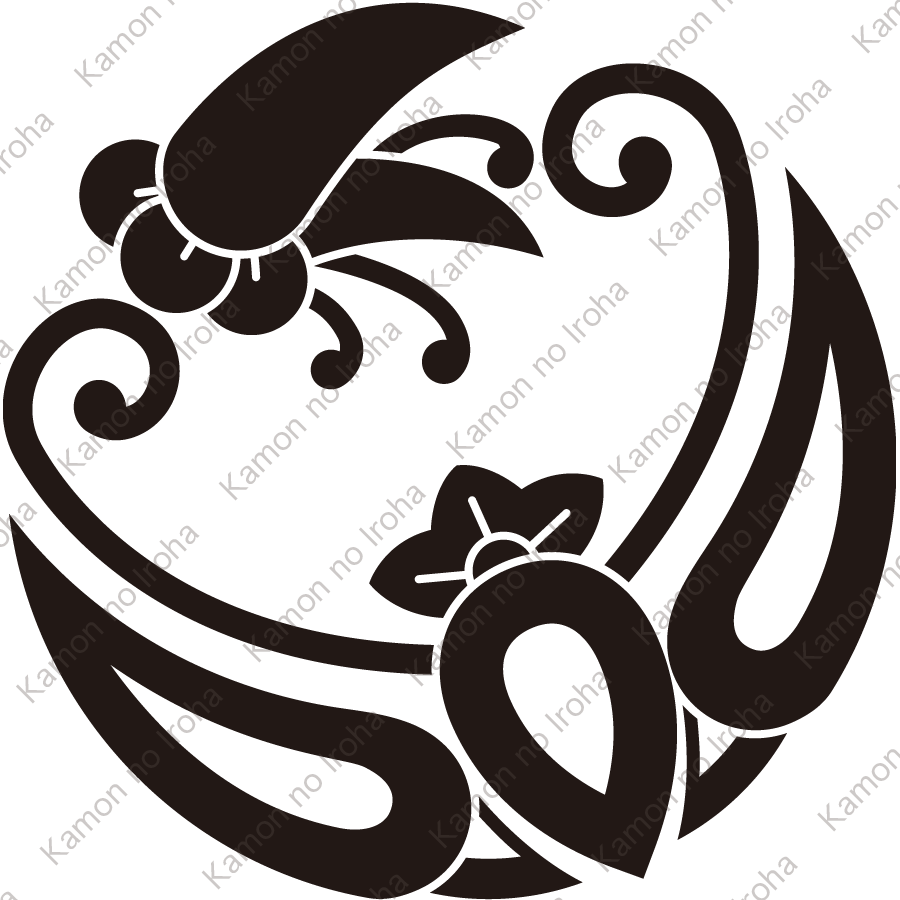 丁子子持ち蝶紋