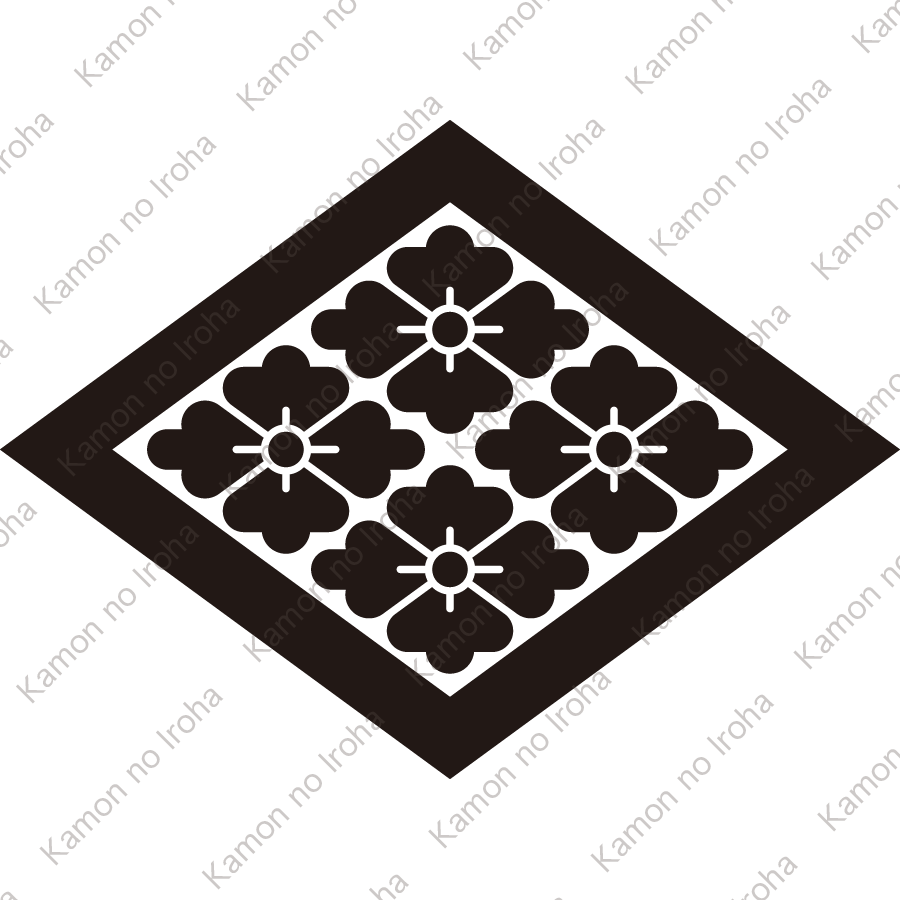 中菱に四つ花菱紋