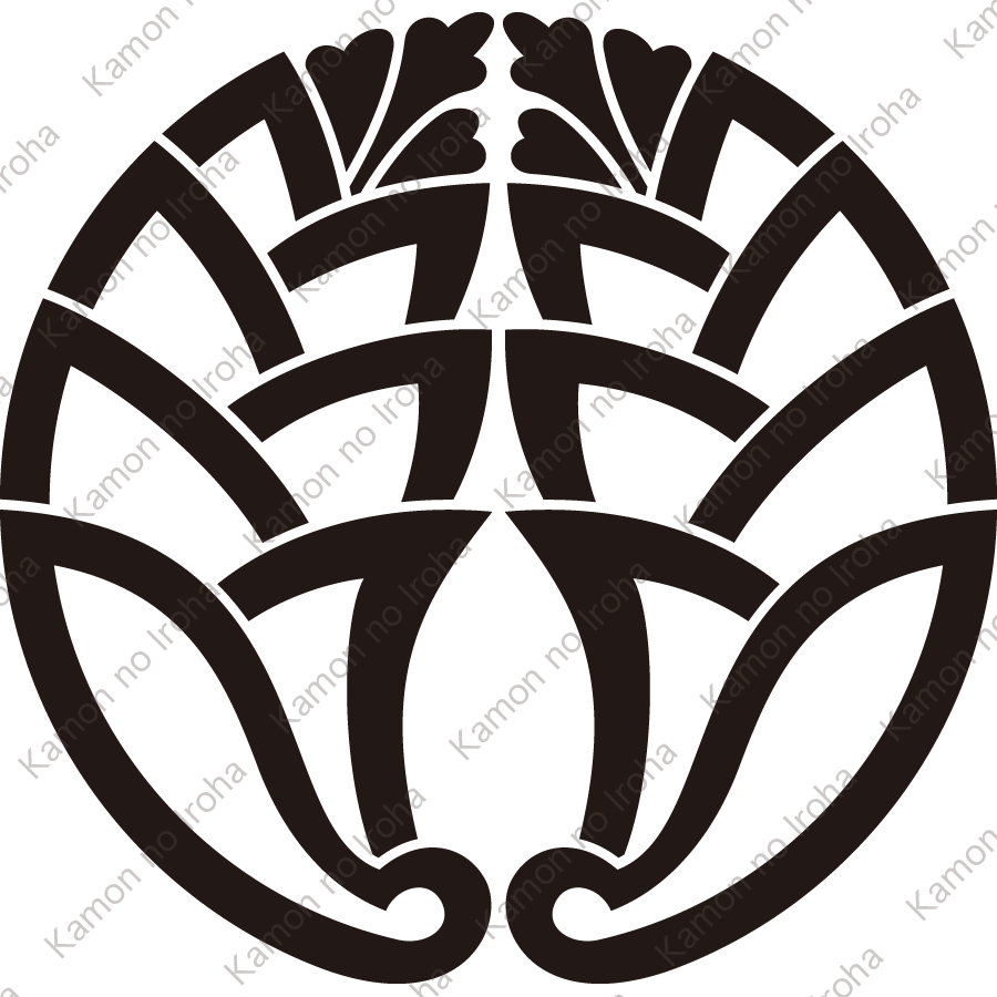 中陰抱き茗荷紋