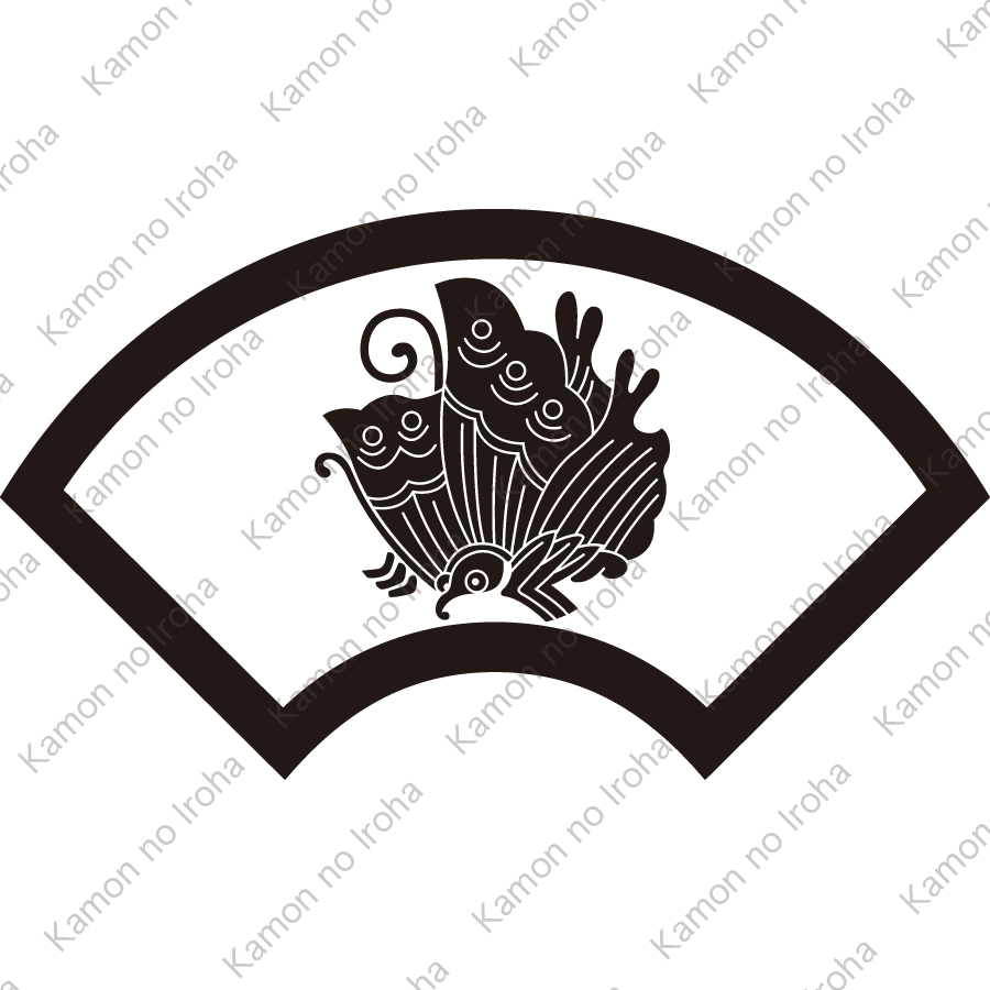 中陰地紙に揚羽蝶紋