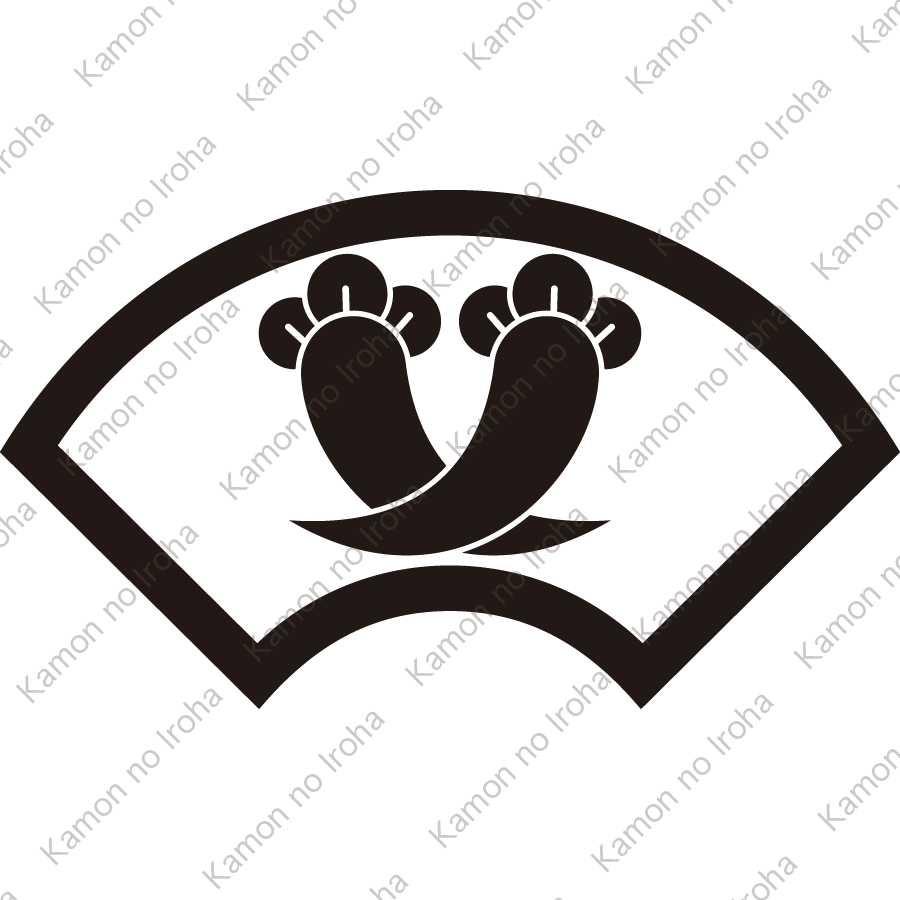 中陰地紙に違い丁子紋