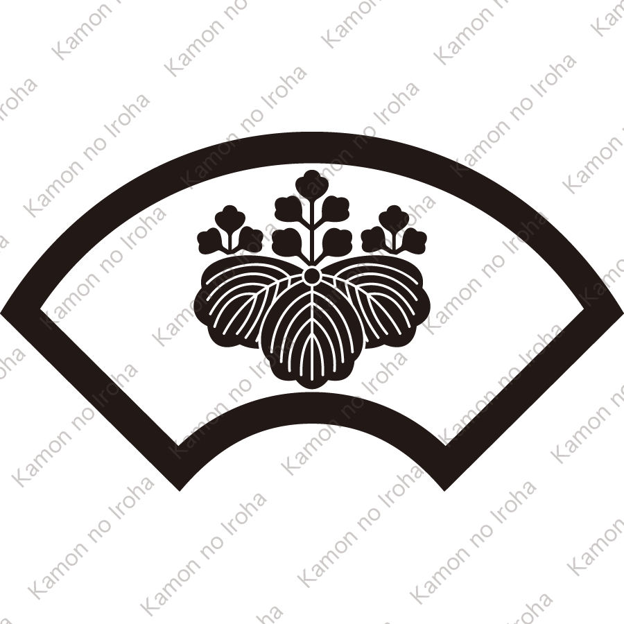 中陰地紙に五三桐紋