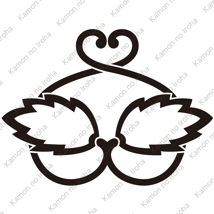 中陰二つ蔓鬼柏紋