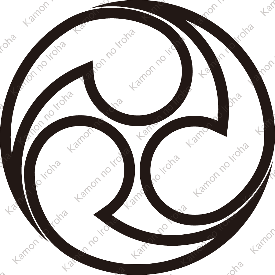 中陰左三つ巴紋