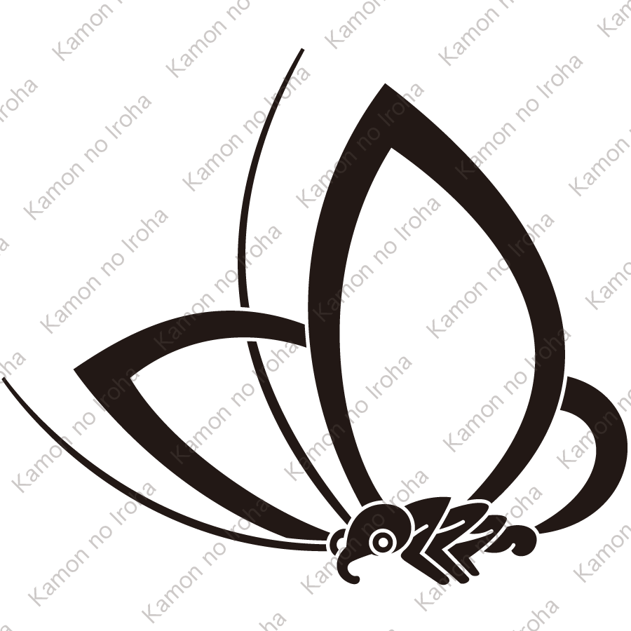 中陰光琳飛び蝶紋