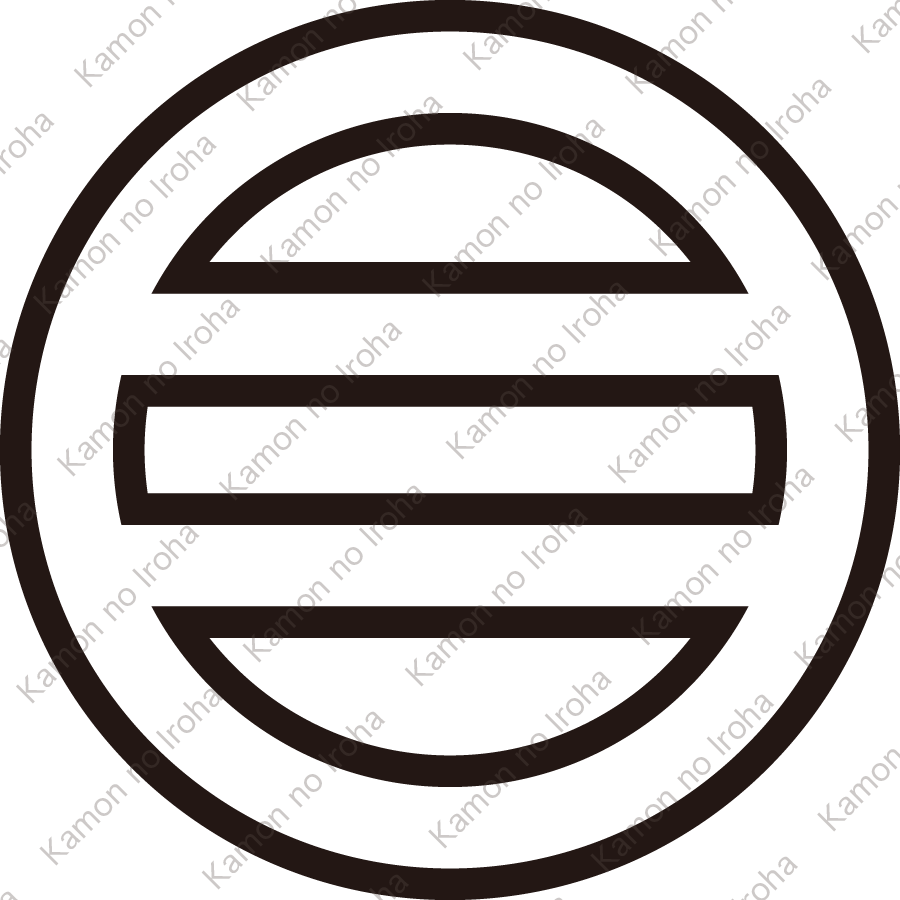 中陰丸に二つ引き紋
