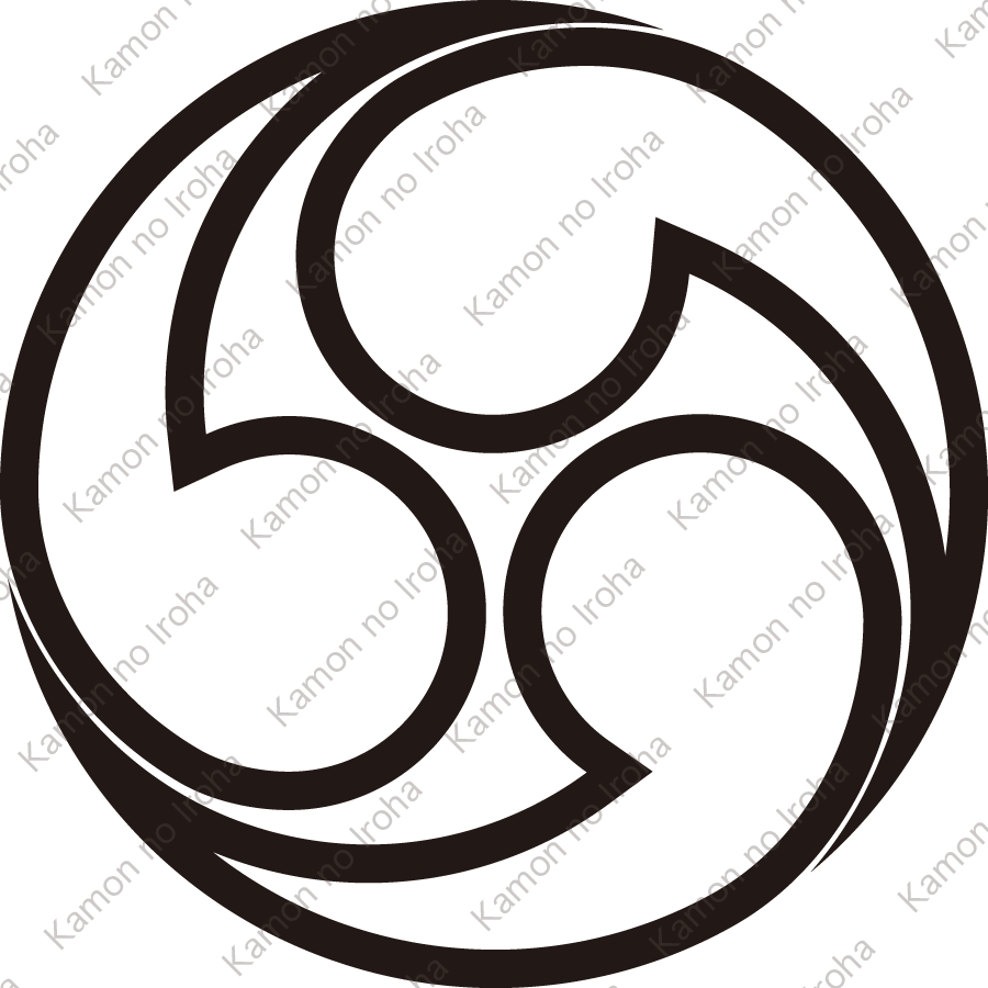 中陰右三つ巴紋