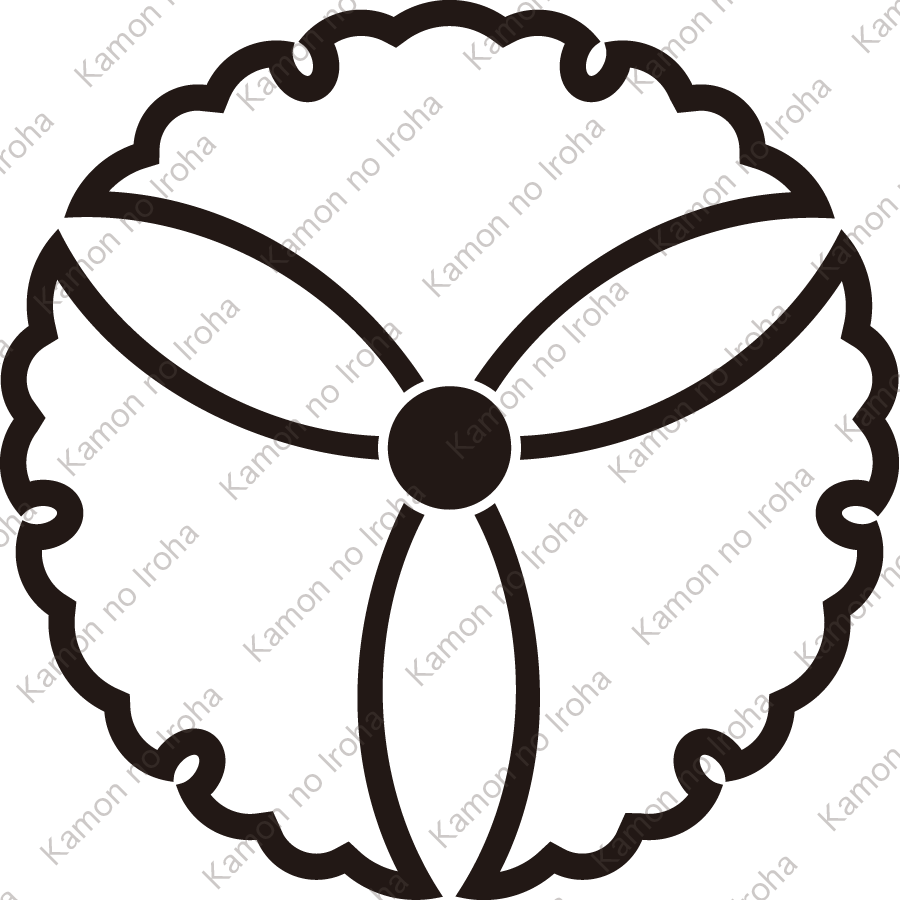 中陰三つ銀杏紋