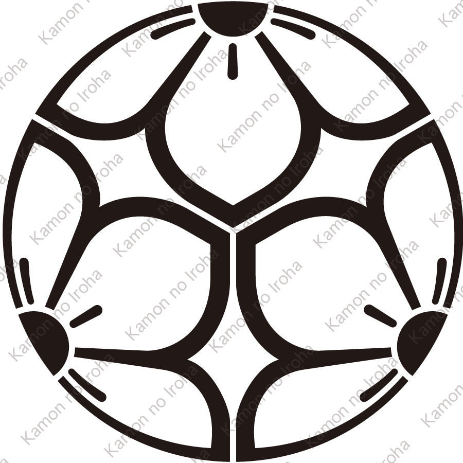 中陰三つ割り桔梗紋