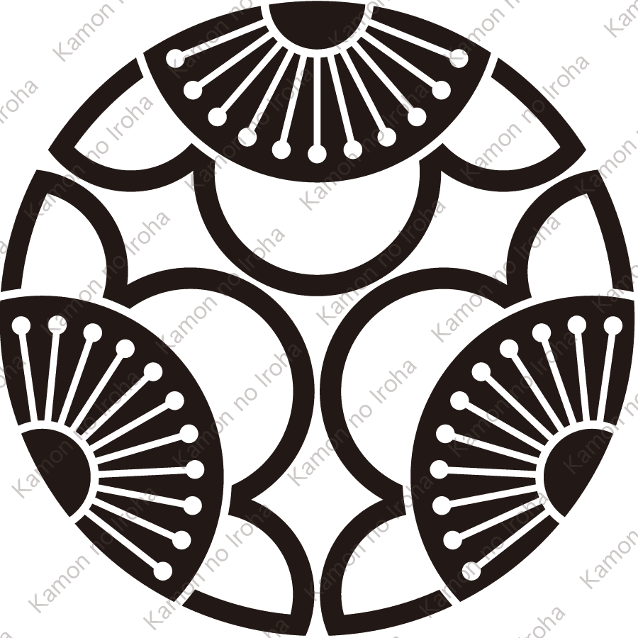 中陰三つ割り向う梅紋