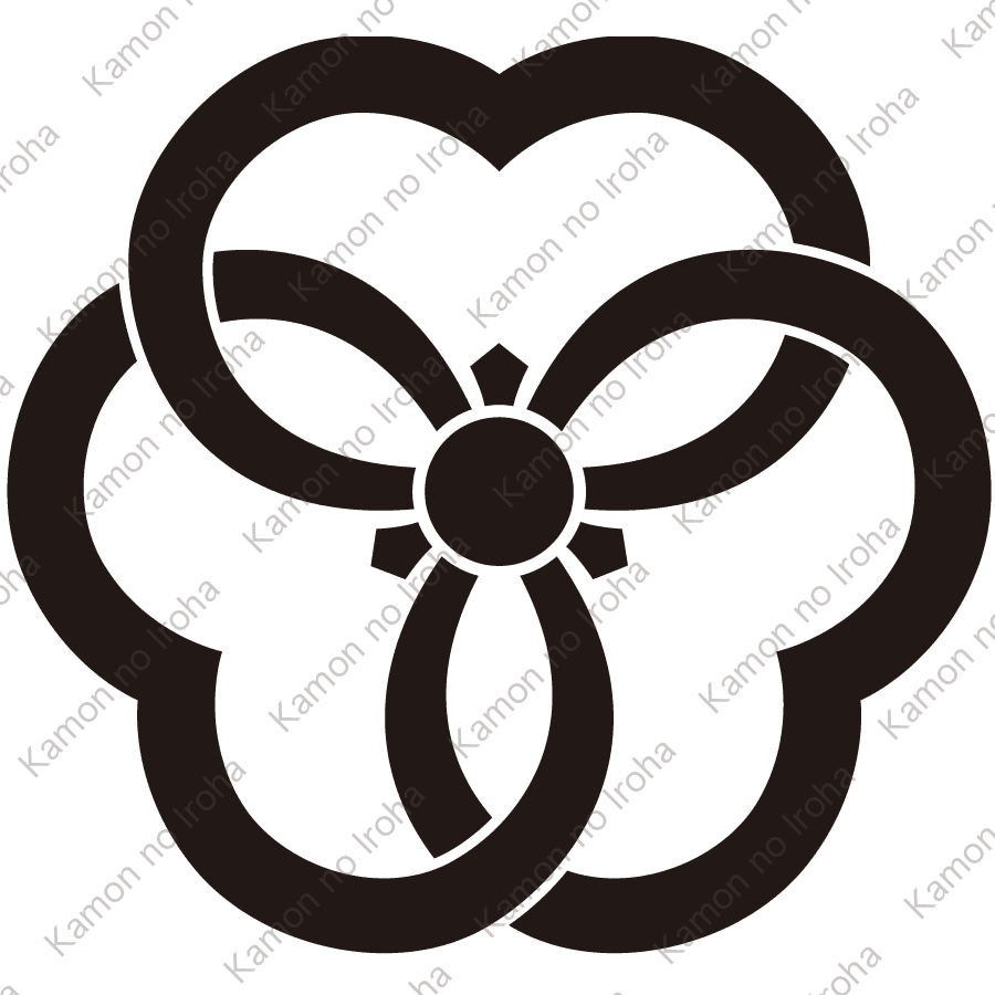 中陰結び片喰紋