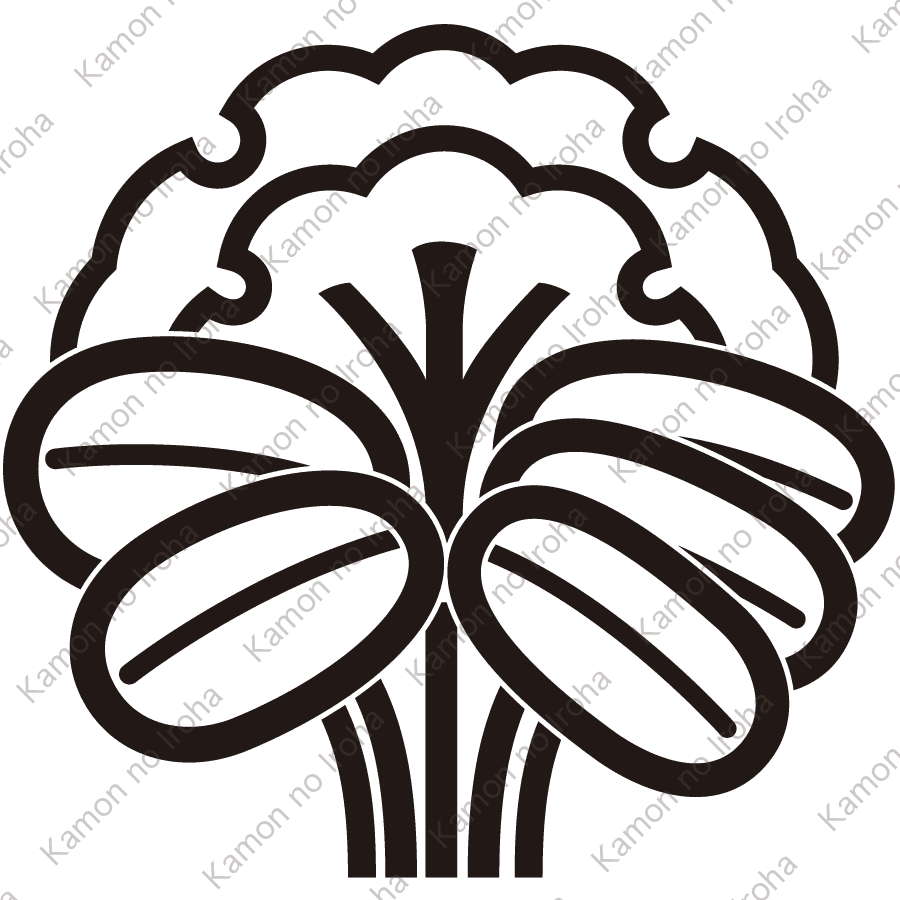 中陰二重雪持ち熊笹紋