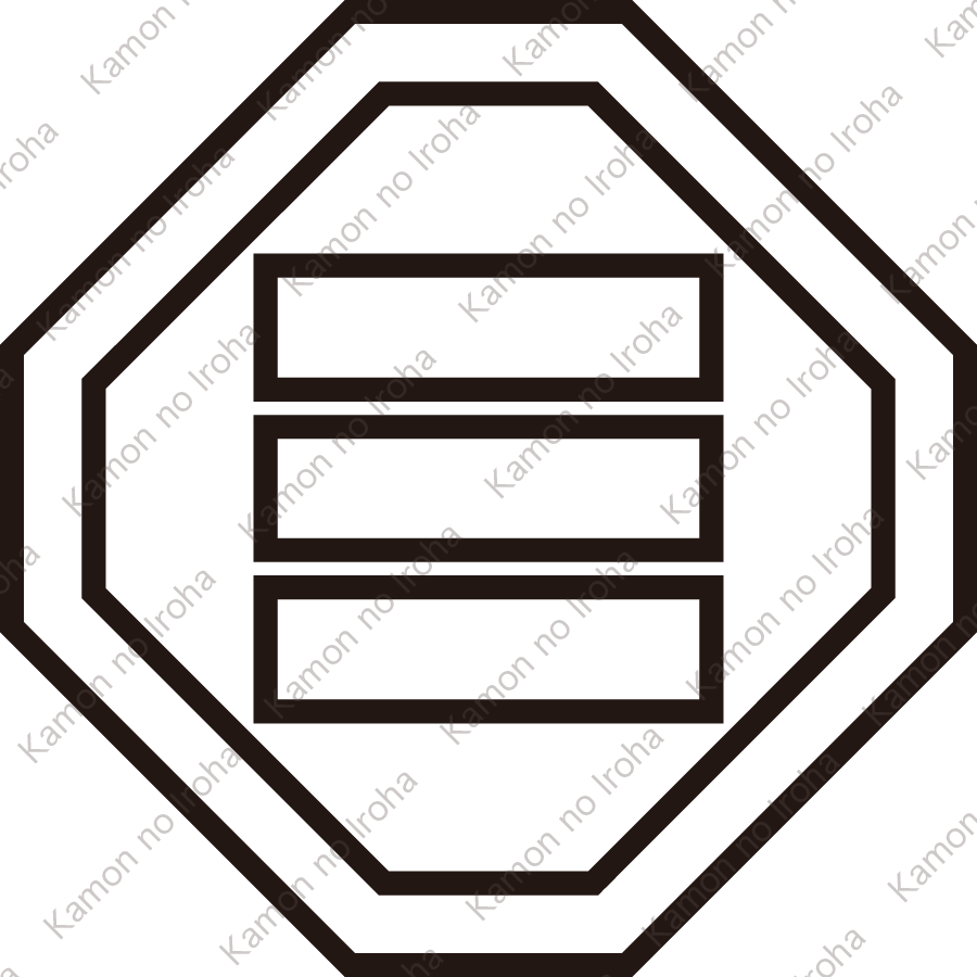 中陰折敷に角三文字紋
