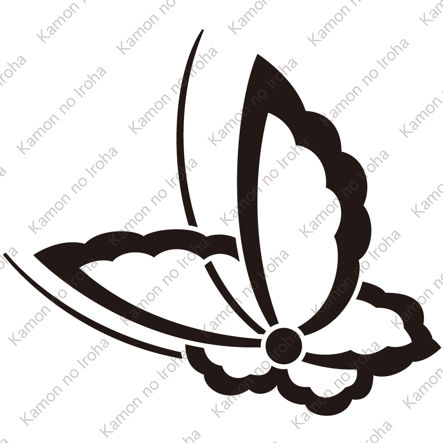 中陰蔦飛び蝶紋