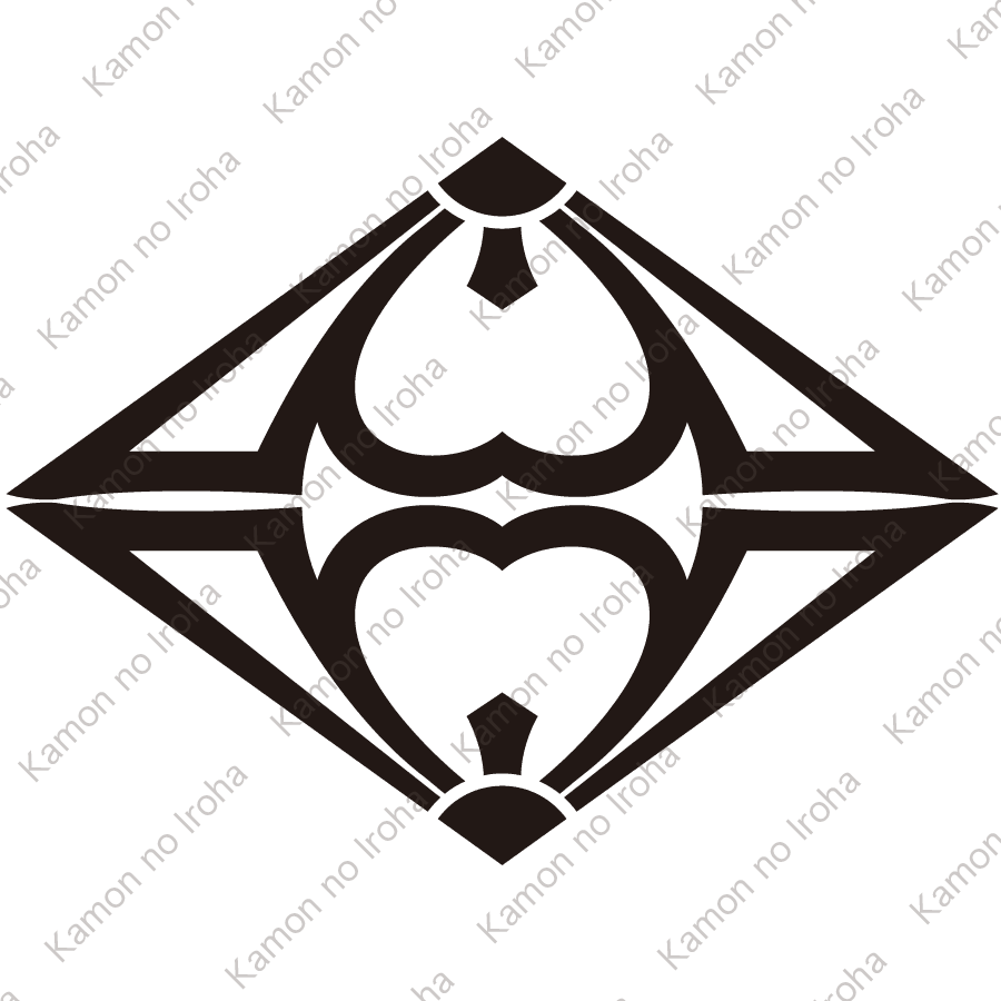 中陰割り剣片喰菱紋