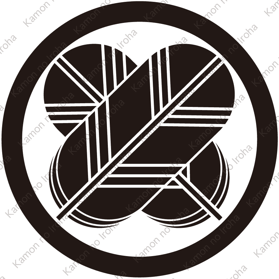 中輪に足付き違い鷹の羽紋