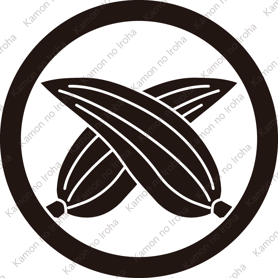 中輪に違い梛の葉紋