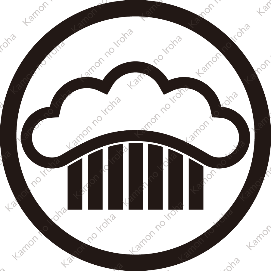 中輪に中陰櫛松紋