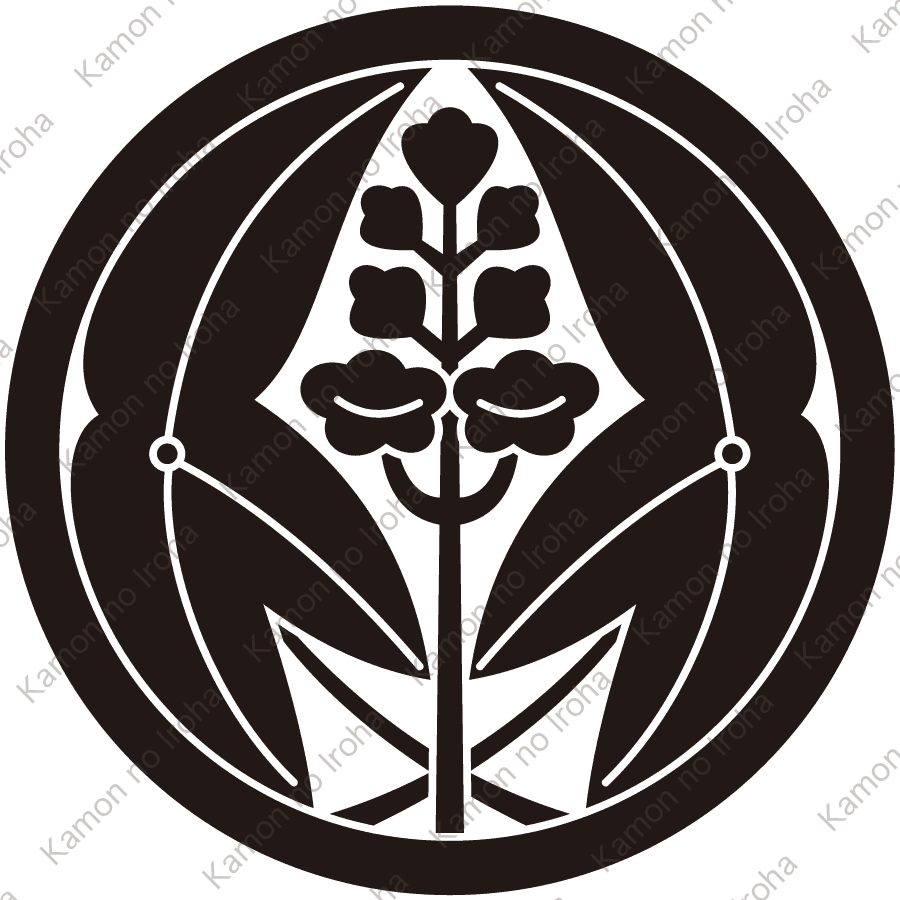 中輪に抱き沢瀉紋