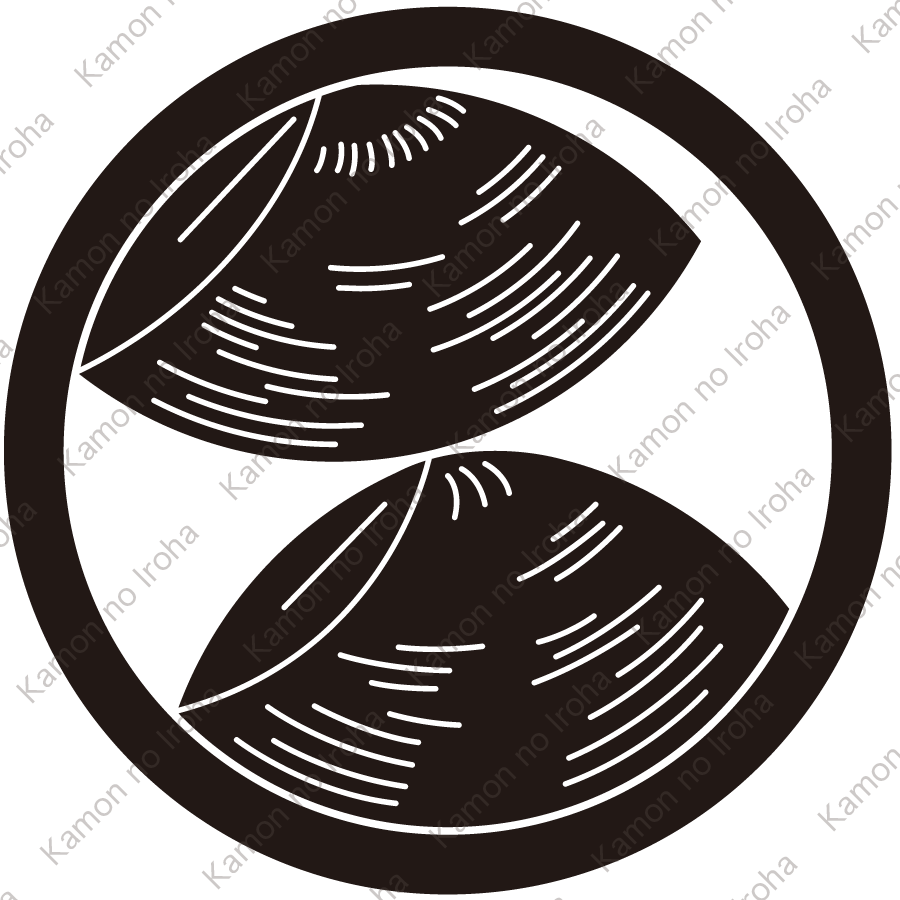 中輪に二つ蛤紋