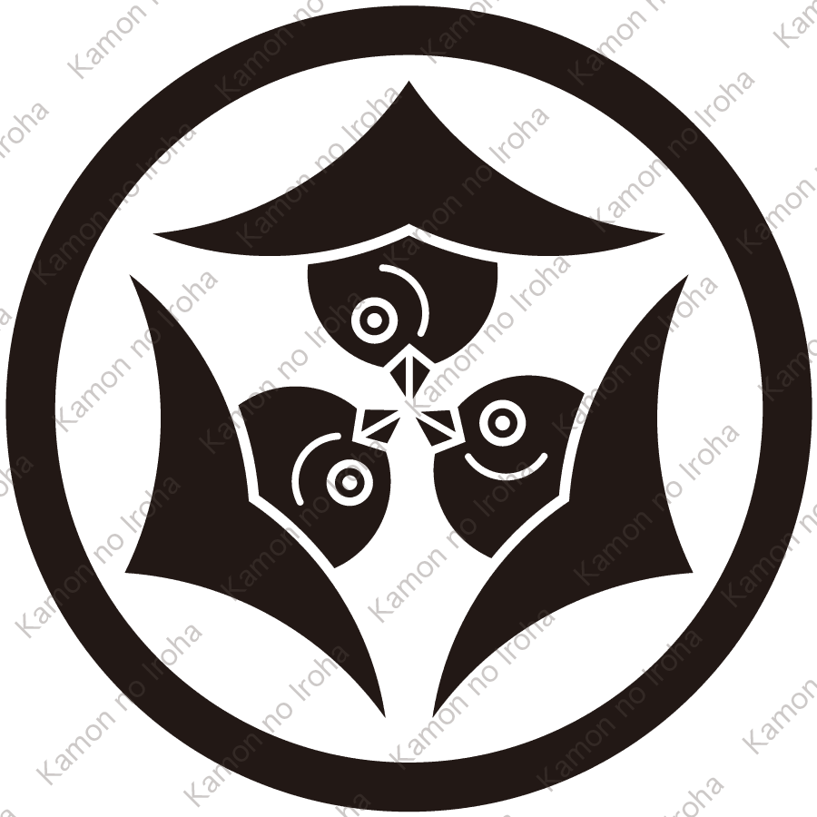 中輪に嘴合せ三つ雁金紋