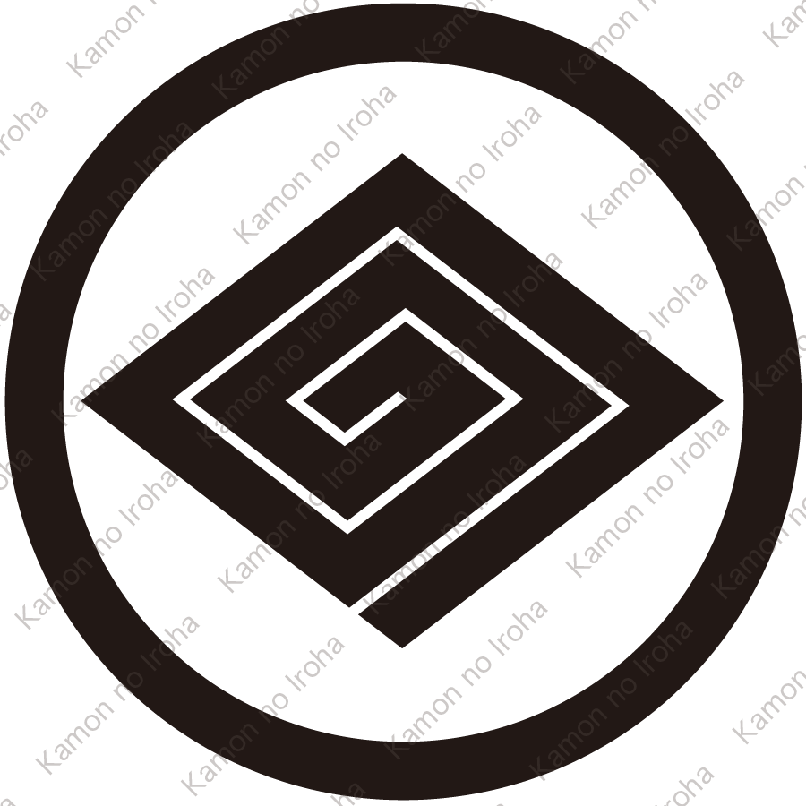 中輪に稲妻菱紋