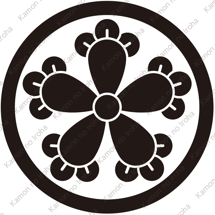 中輪に五つ丁子紋