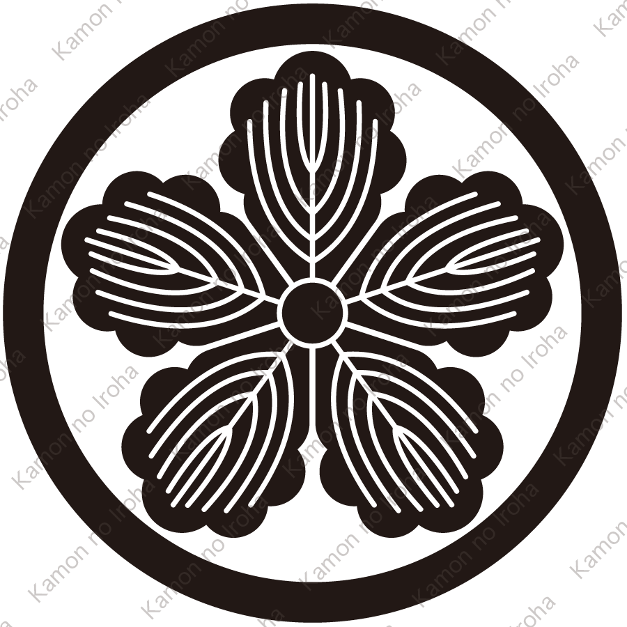 中輪に五つ柏紋