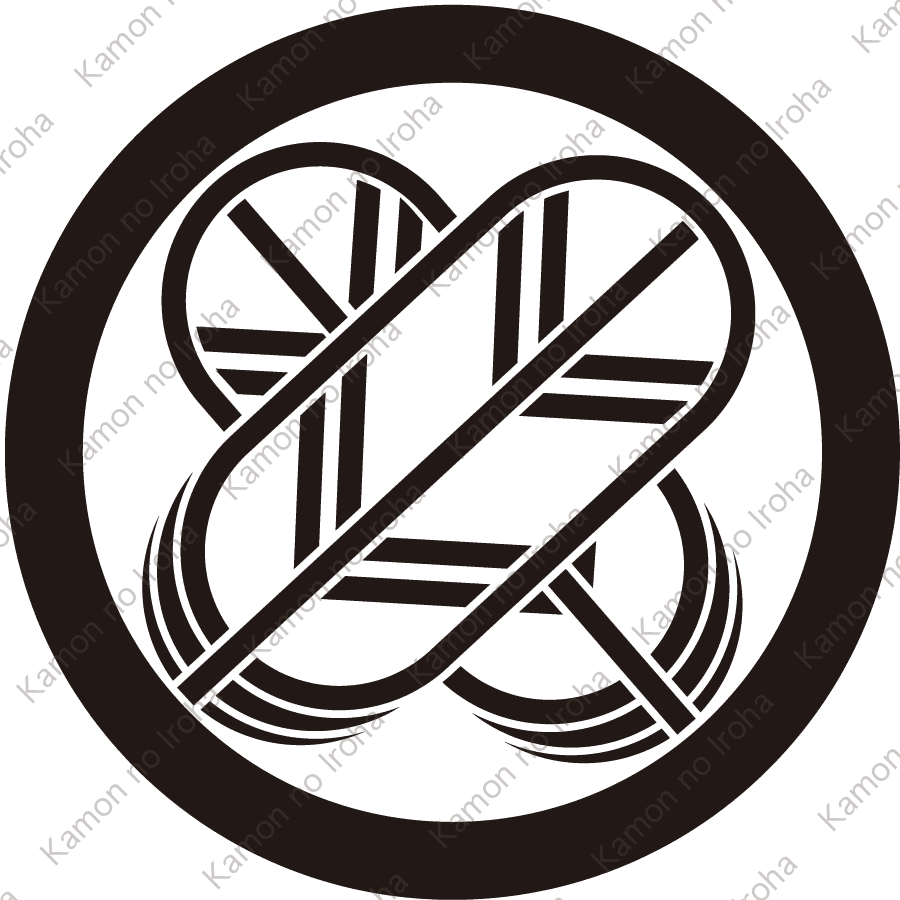 丸に中陰違い鷹の羽紋