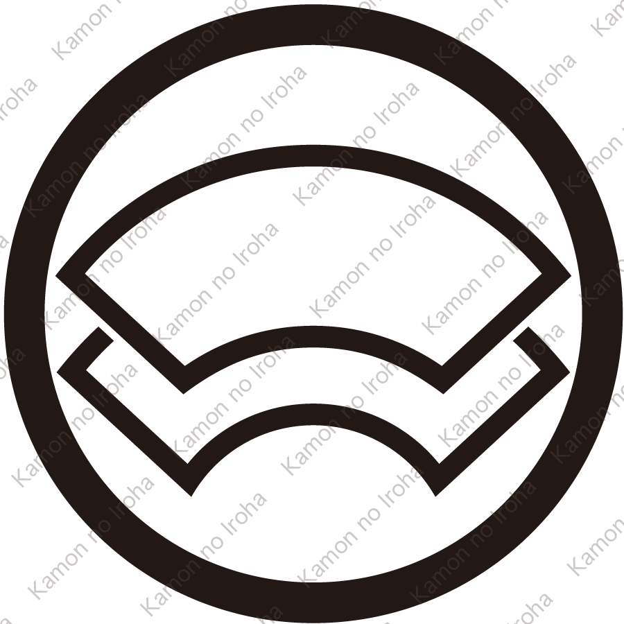 中輪に陰重ね地紙紋