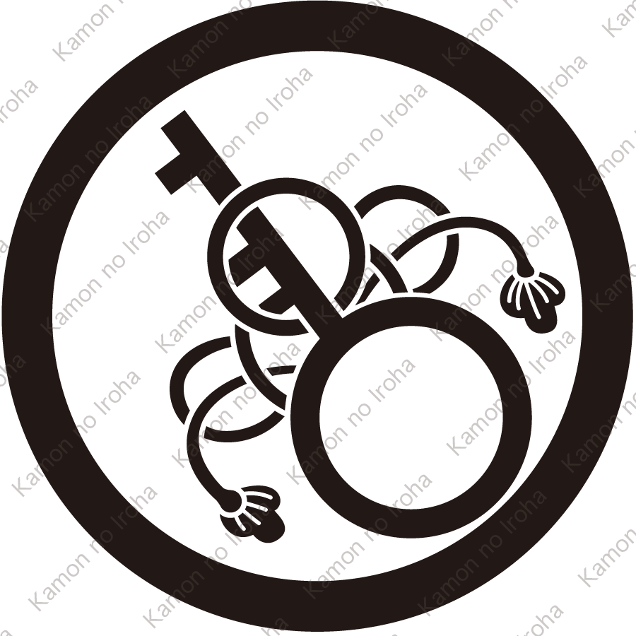 中和に鍵瓢箪紋