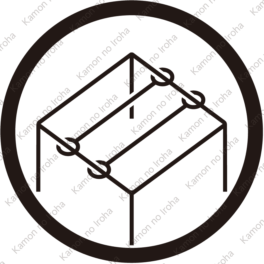 中輪に角五徳紋