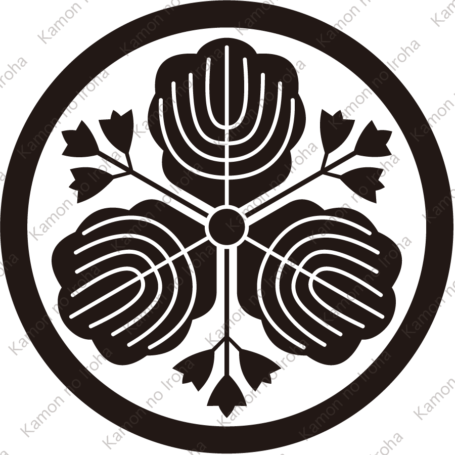 中輪に変り桐車紋