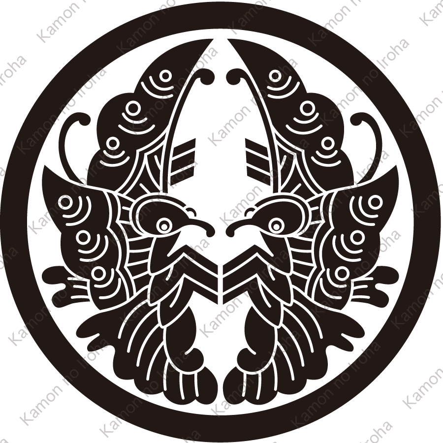 中輪に変り対い蝶紋