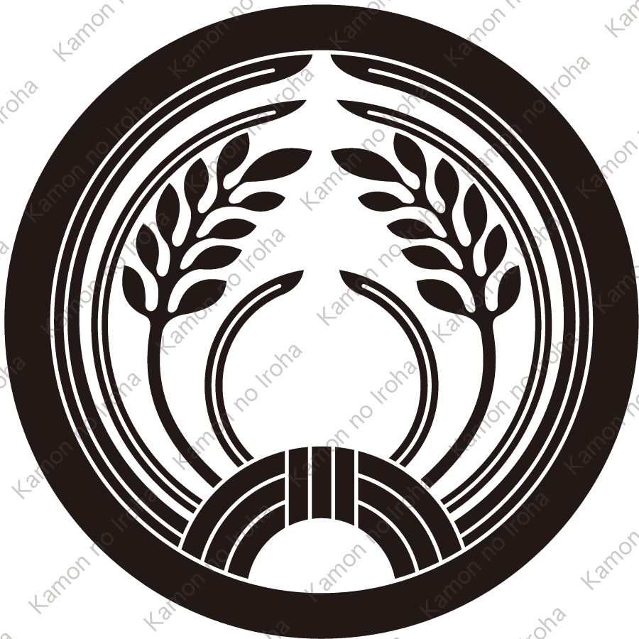 中輪に変り結び稲紋