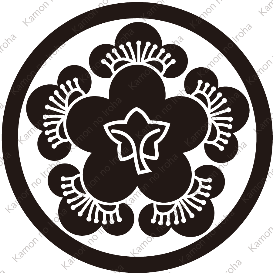 中輪に変り裏五つ梅紋