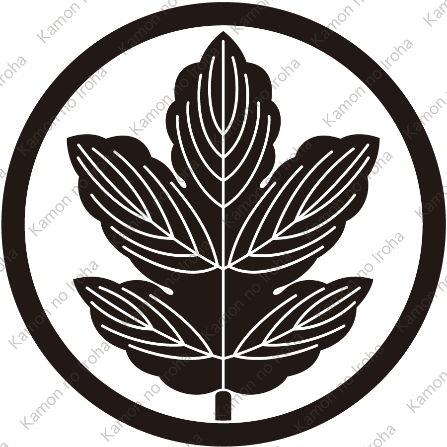 細輪に菊の葉紋