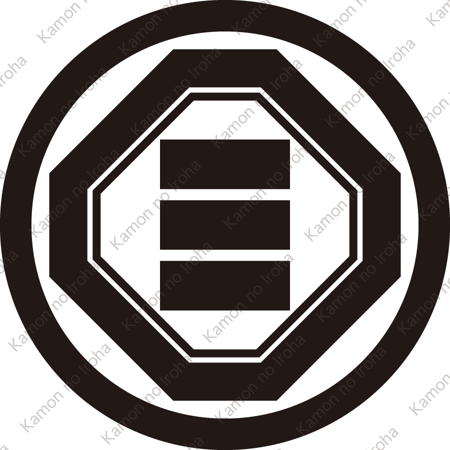 中輪に子持ち折敷に角三文字紋