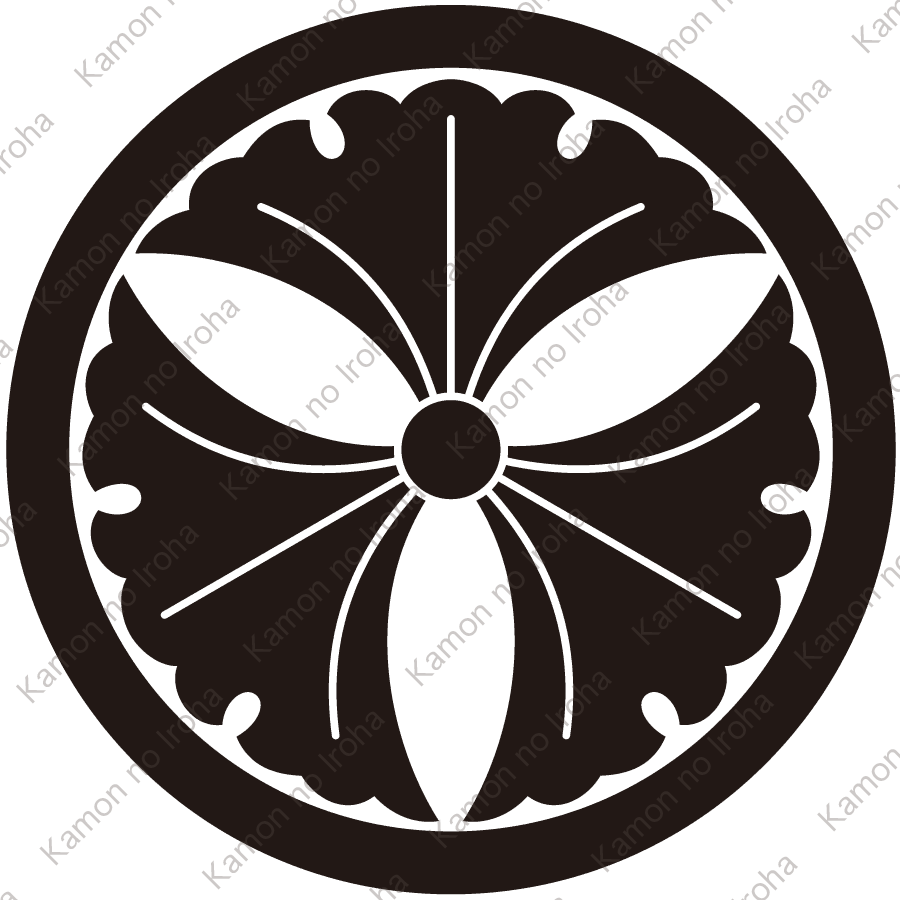 中輪に三つ銀杏紋
