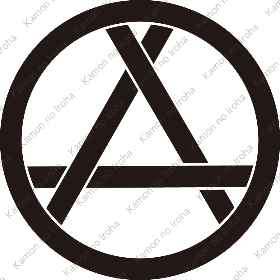 中輪に三つ組み直違紋