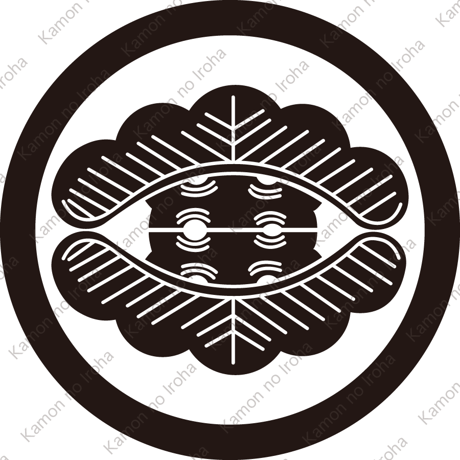 中輪に対い松紋