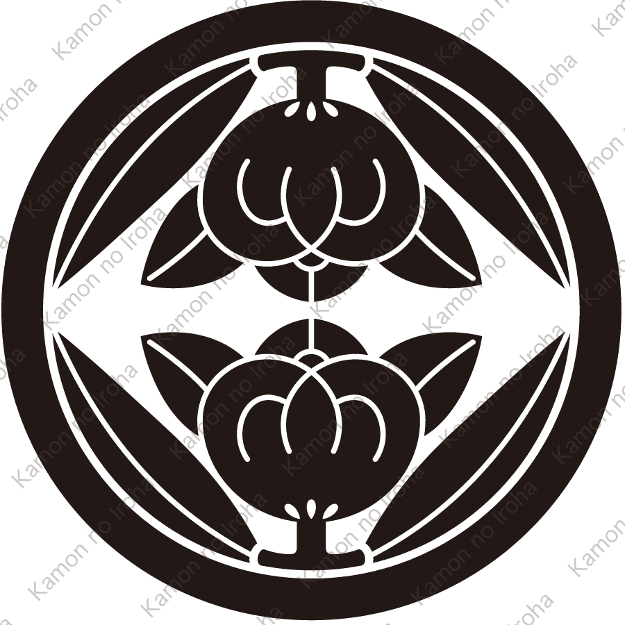 中輪に対い橘紋