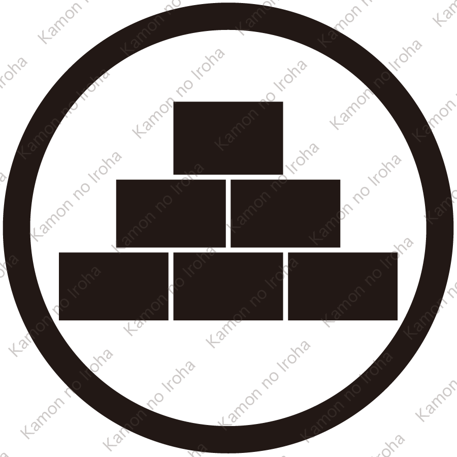 中輪に六つ積み石紋